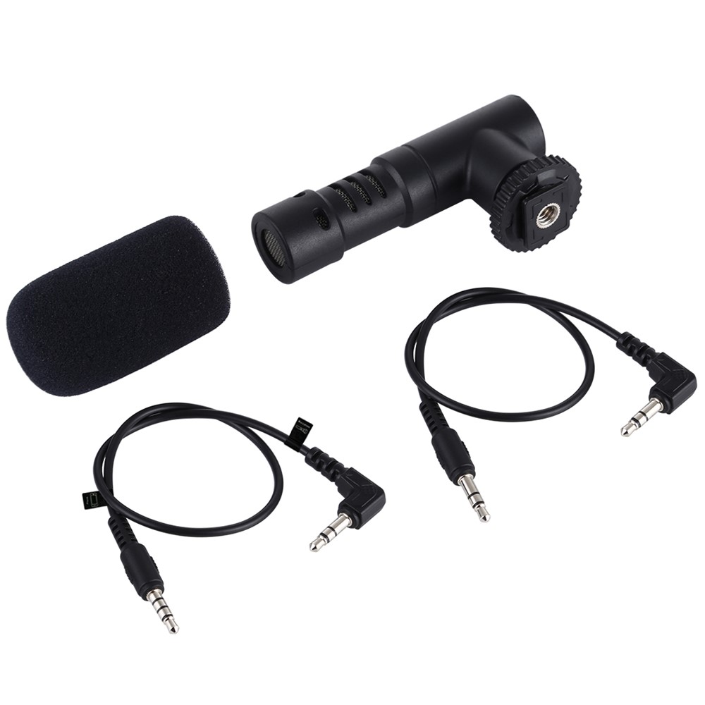 PULUZ Stereo Camera Microphone VLOG Interview Digital Video Recording Mic for DSLR Camera PC Computer-9