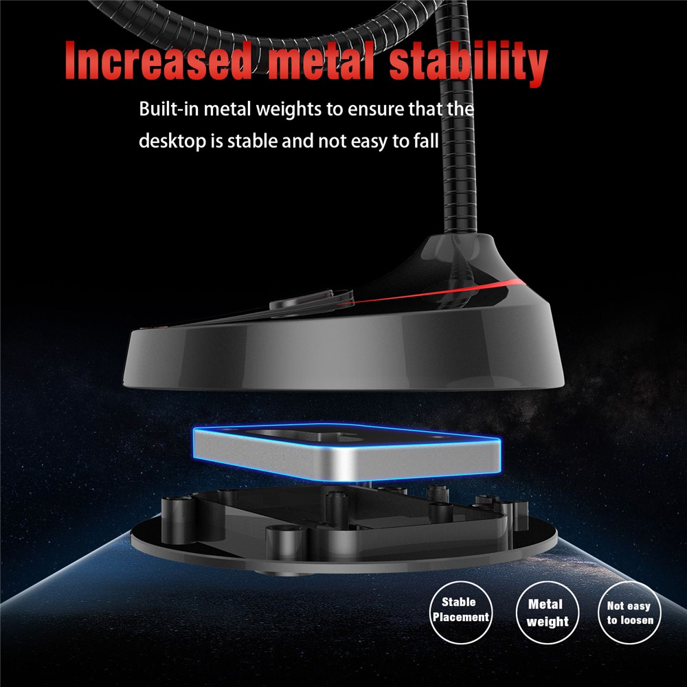 HXSJ F12 360° Rotatable USB Drive-free Computer Microphone Voice Chatting Video Conference Mic-5