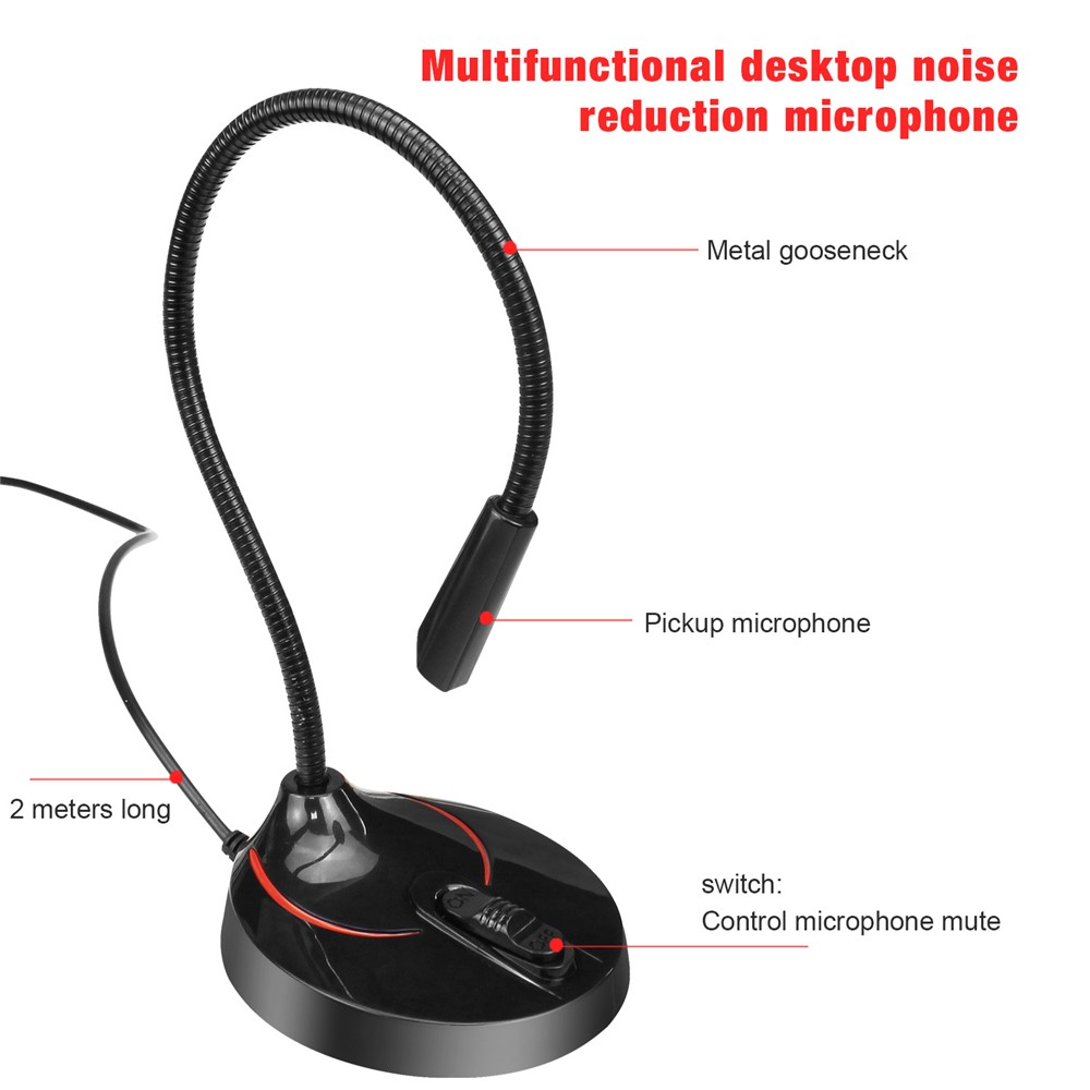 HXSJ F12 360° Rotatable USB Drive-free Computer Microphone Voice Chatting Video Conference Mic-8