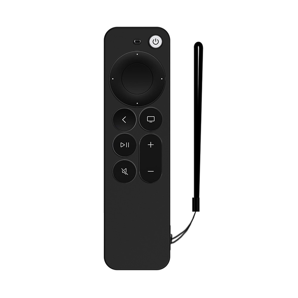 Y31 Soft Silicone Scratch Resistant Remote Controller Protective Case Cover for Apple TV Siri 4K 6 Generation 2021 Remote Control - Black-3