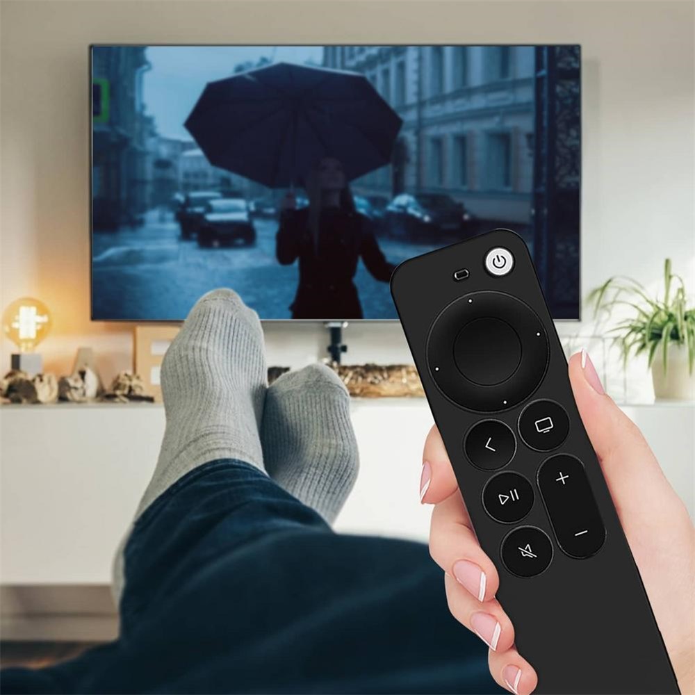 Y31 Soft Silicone Scratch Resistant Remote Controller Protective Case Cover for Apple TV Siri 4K 6 Generation 2021 Remote Control - Black-8
