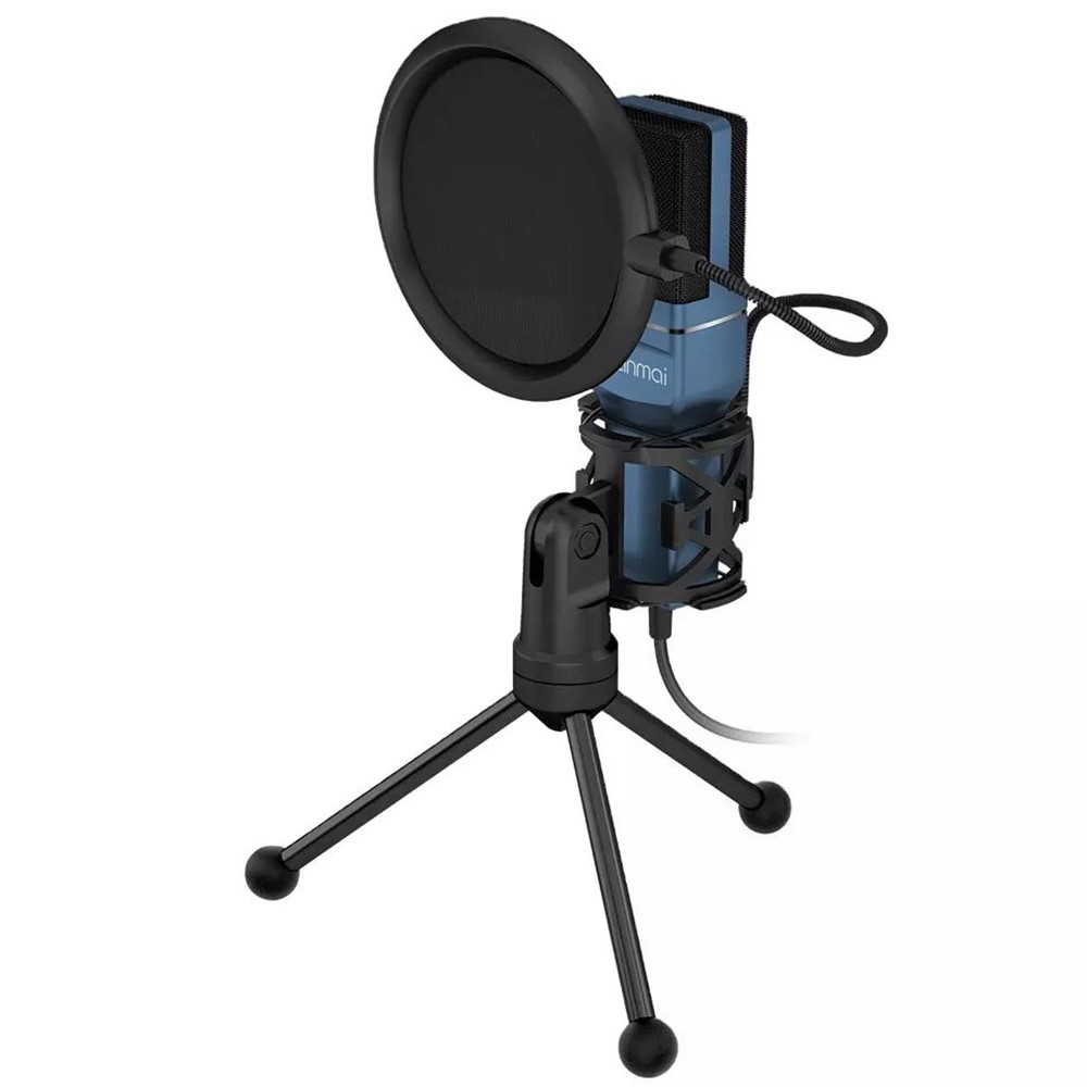 YANMAI SF-777 Desktop Condenser Microphone USB Wired Mic with Tripod Stand for Singing Gaming Recording - Blue-2