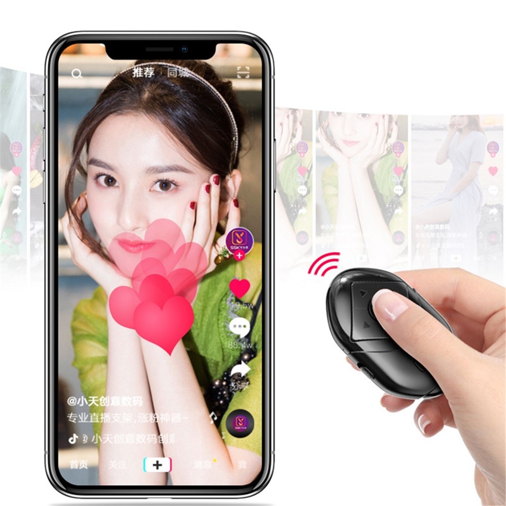 XIAOTIAN S3 Cell Phone Remote Control Shutter Bluetooth Selfie Button Clicker (Battery Not Inlcuded) for Page Up and Down / Like / Pause / Play-5