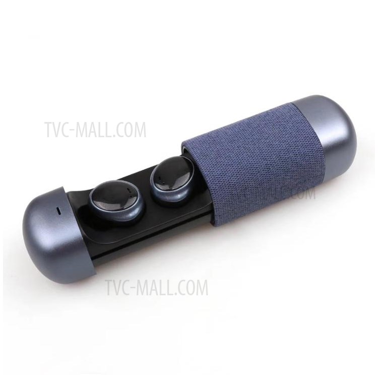 TWS-206 Noise Reduction Bluetooth Headsets Sports Headphones with Charing Bin - Blue-1