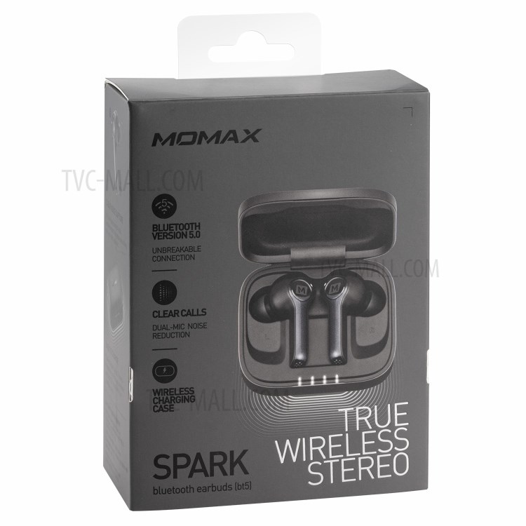 MOMAX Spark TWS Wireless Earphone Bluetooth 5.0 Sports Headset Handsfree Headphones - Grey-7