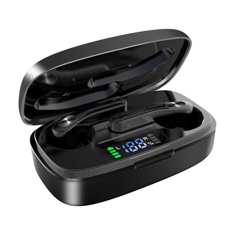 LEMONDA H22T TWS Wireless Bluetooth Earphone LED Display Sport Stereo Headset with Microphone - Black-2