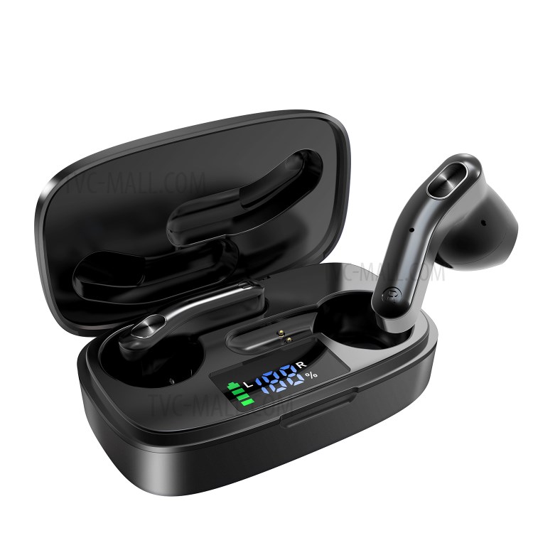 LEMONDA H22T TWS Wireless Bluetooth Earphone LED Display Sport Stereo Headset with Microphone - Black-3