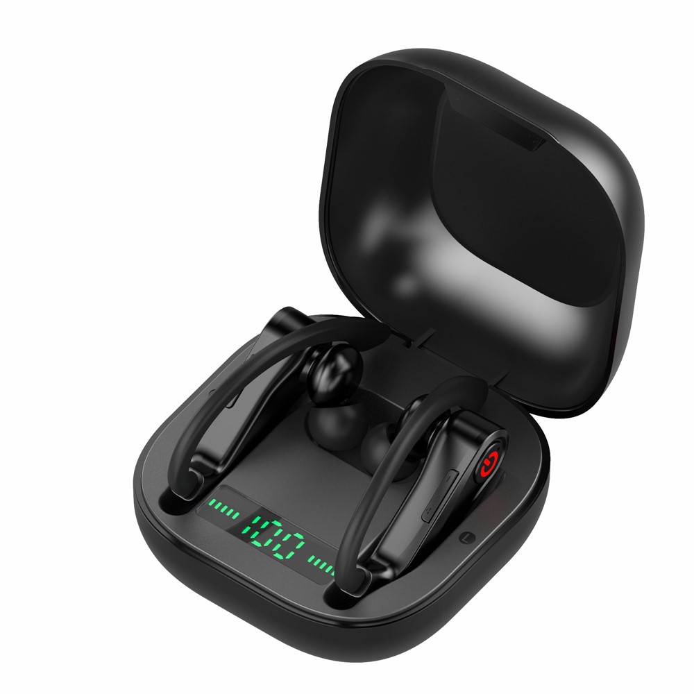 Lemonda HBQ-Q62 Tws Bluetooth Headsets Digital Power Display Business Music Headphones Mit Batteriekasten 950mAh IPX4-5