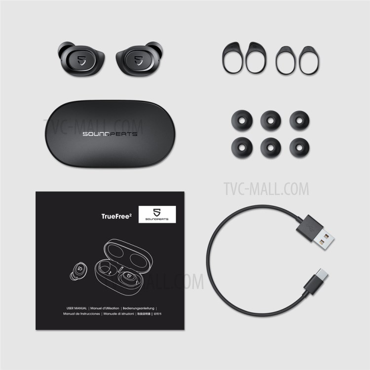 SOUNDPEATS TrueFree2 Wireless Bluetooth 5.0 Earbuds IPX7 Waterproof In-Ear Stereo Earphone Headsets-6