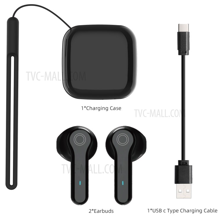 K2 TWS Bluetooth Wireless Earbuds LED Digital Display Stereo Sound Earphones - Black-7