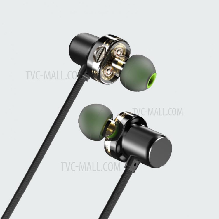 AWEI X680BL Sport Neckband Bluetooth Headset Dual Moving Coil Wireless Sweatproof Earphone - Grey-2