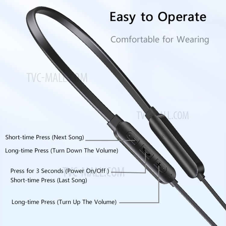 INPHIC N1 Neck Hanging Headset Hands-free Bluetooth 5.0 Wireless Sports Earphone Magnetic Headphone-3