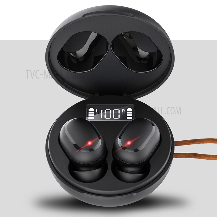 F40B Bluetooth 5.0 Earbuds Business Wireless Earphones with Charging Case Support Wireless Charging - Black-2