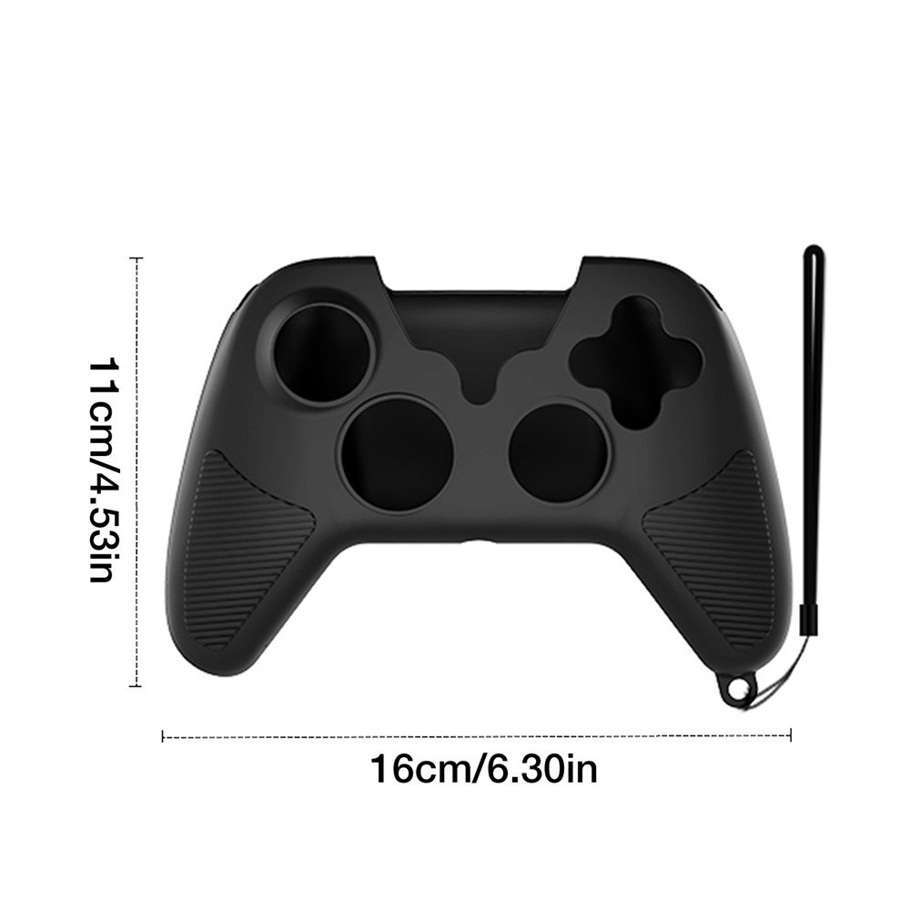 Anti-Slip Grip Silicone Cover Protector Case for SONY PS5 Controller - Black-7