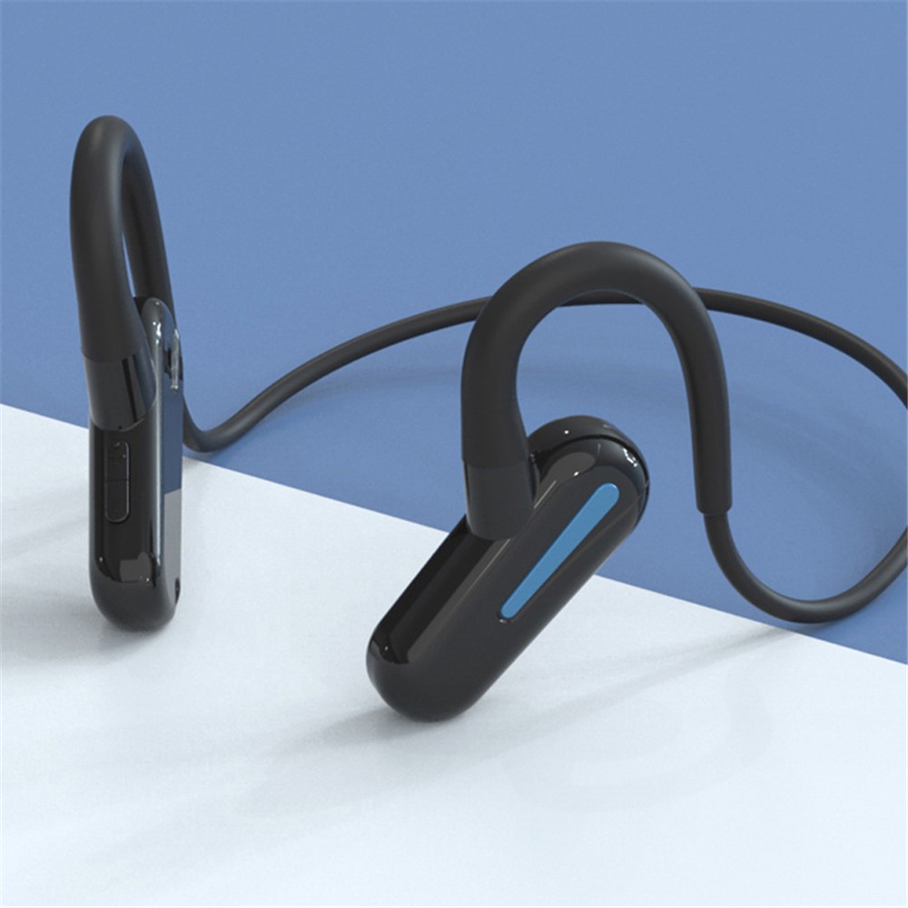 J01 Bone Conduction Earphones Wireless Bluetooth Sweatproof MP3 Music Headphone for Sports (Live Stream Version) - Black-4