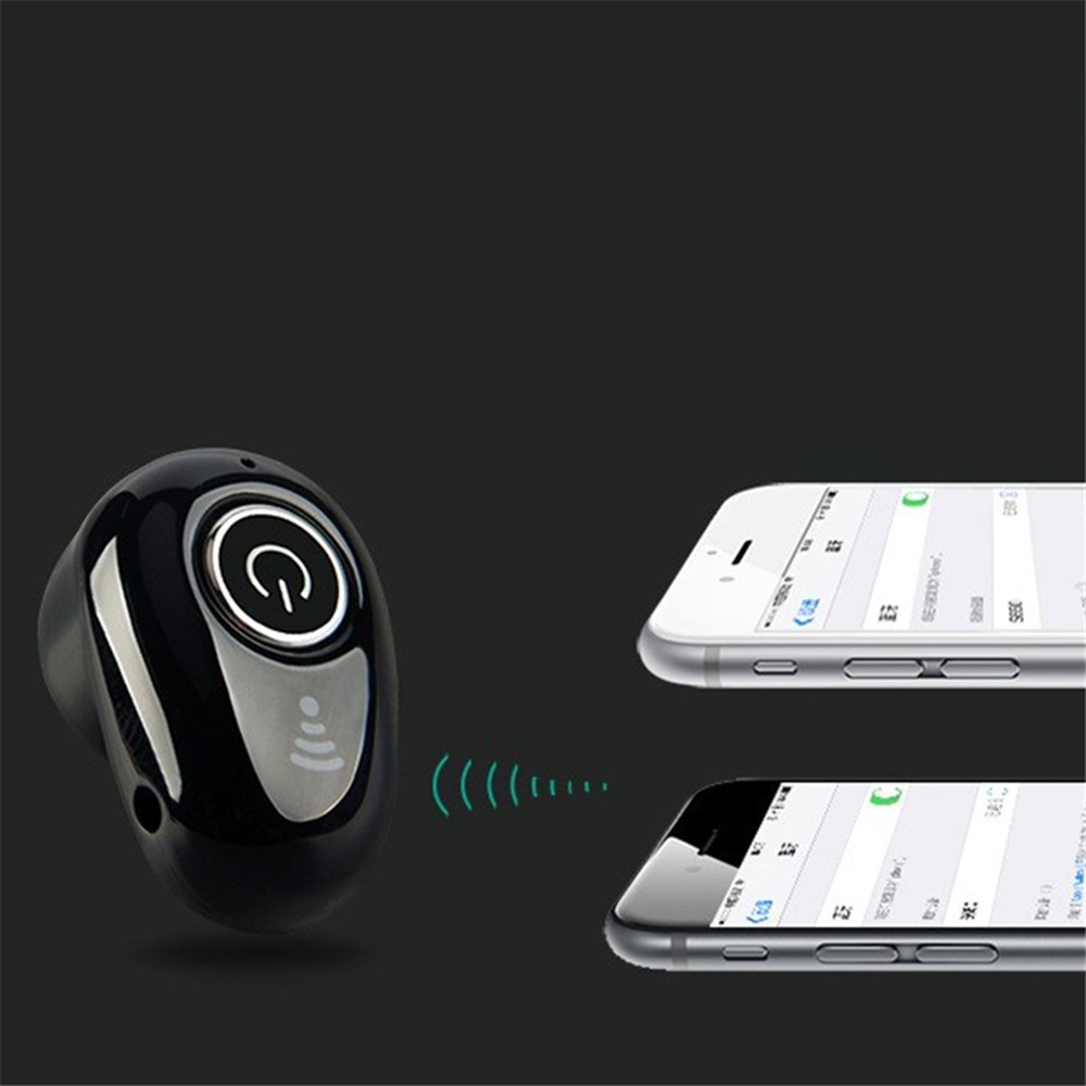 S650 Mini Invisibile Singolo Orecchio Senza Fili Senza Fili Rumore Cancellazione Auricolare Stereo Bluetooth Con Microfono - Nero