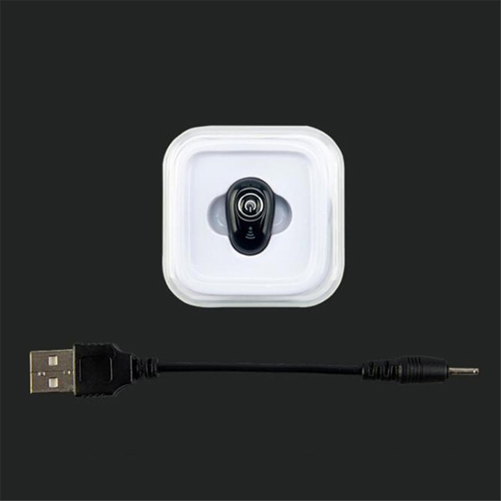S650 Mini Invisible Single Ear Wireless Headphone Noise Canceling Bluetooth Stereo Earphone with Mic - Black-6