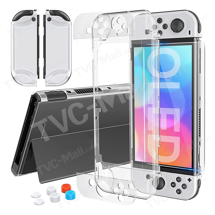 Transparent Shockproof Anti-Scratch Hard PC Cover for Nintendo Switch Oled-1
