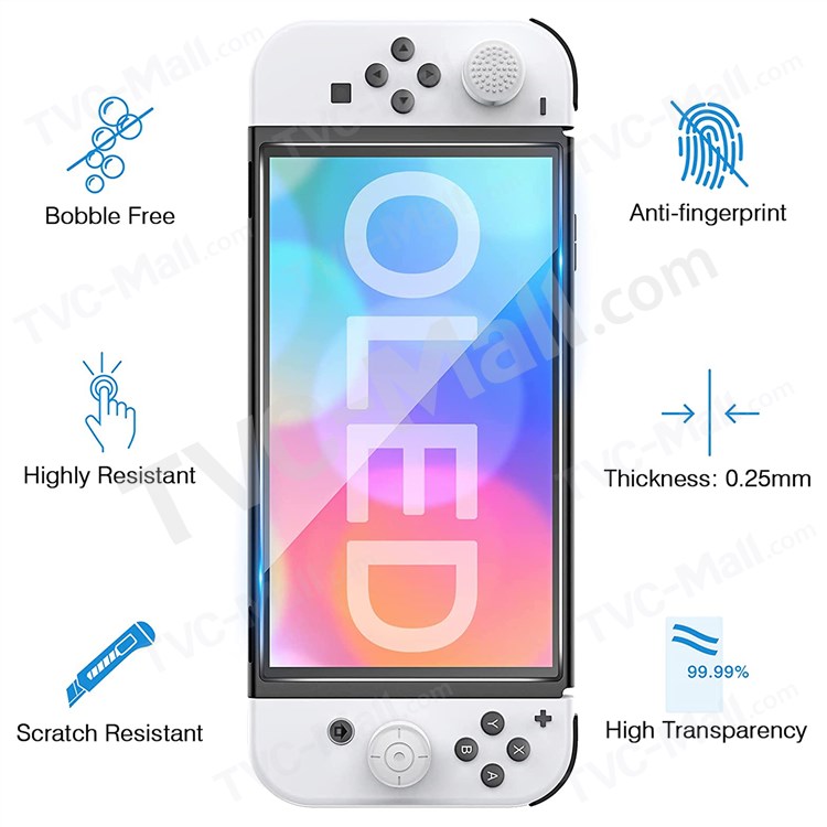 Transparent Shockproof Anti-Scratch Hard PC Cover for Nintendo Switch Oled-2