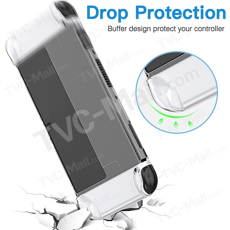 Transparent Shockproof Anti-Scratch Hard PC Cover for Nintendo Switch Oled-3