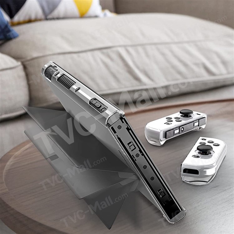 Transparent Shockproof Anti-Scratch Hard PC Cover for Nintendo Switch Oled-5