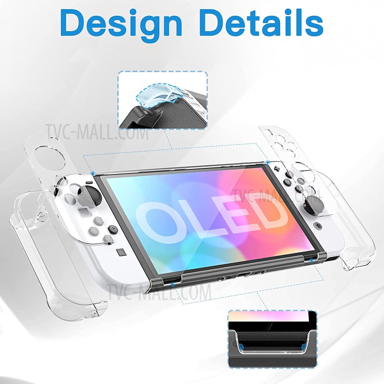 Transparent Shockproof Anti-Scratch Hard PC Cover for Nintendo Switch Oled-8