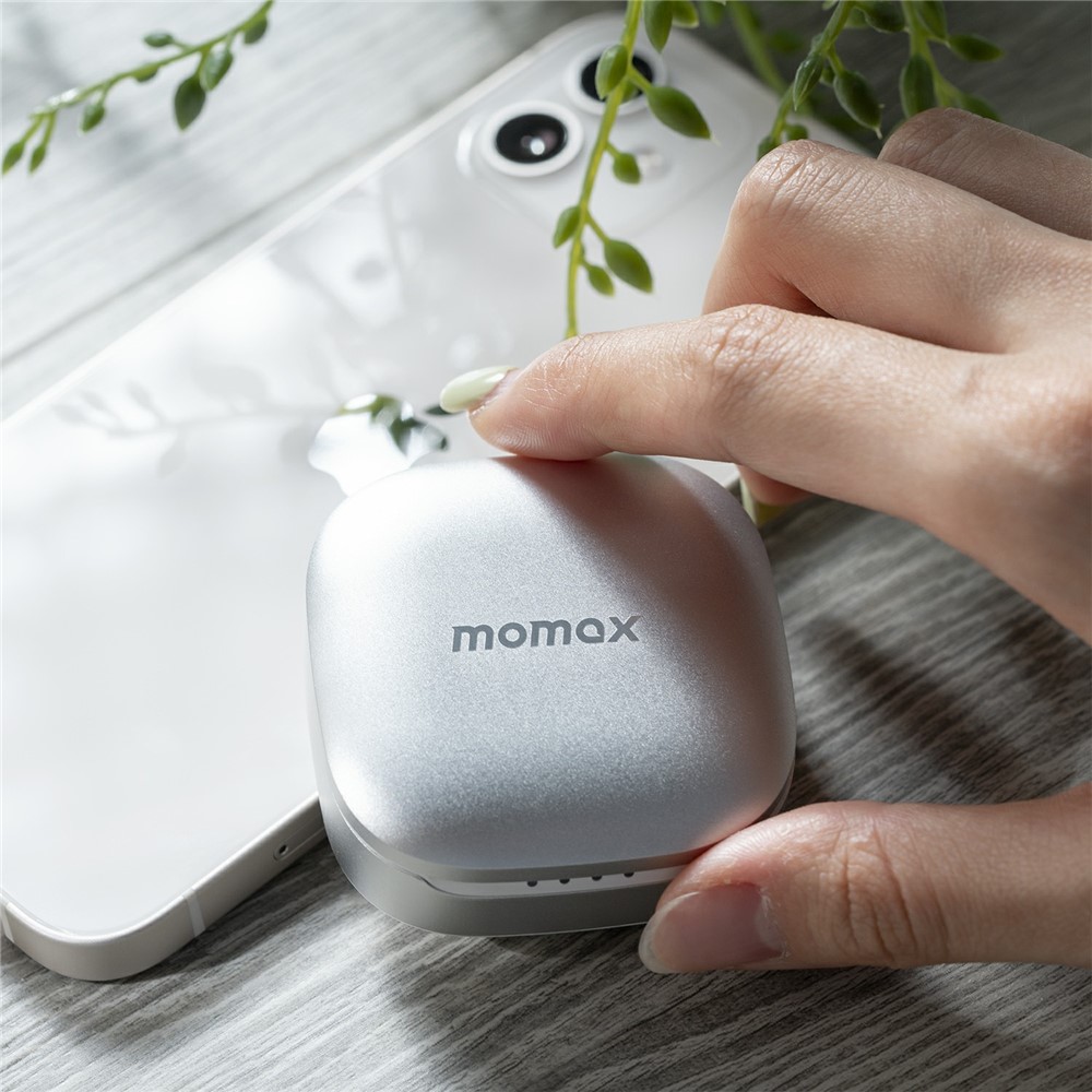 MOMAX SPARK Mini BT9 TWS Bluetooth 5.0 Earbud Noise Canceling Stereo Sound Headphone Earphone - Silver-8