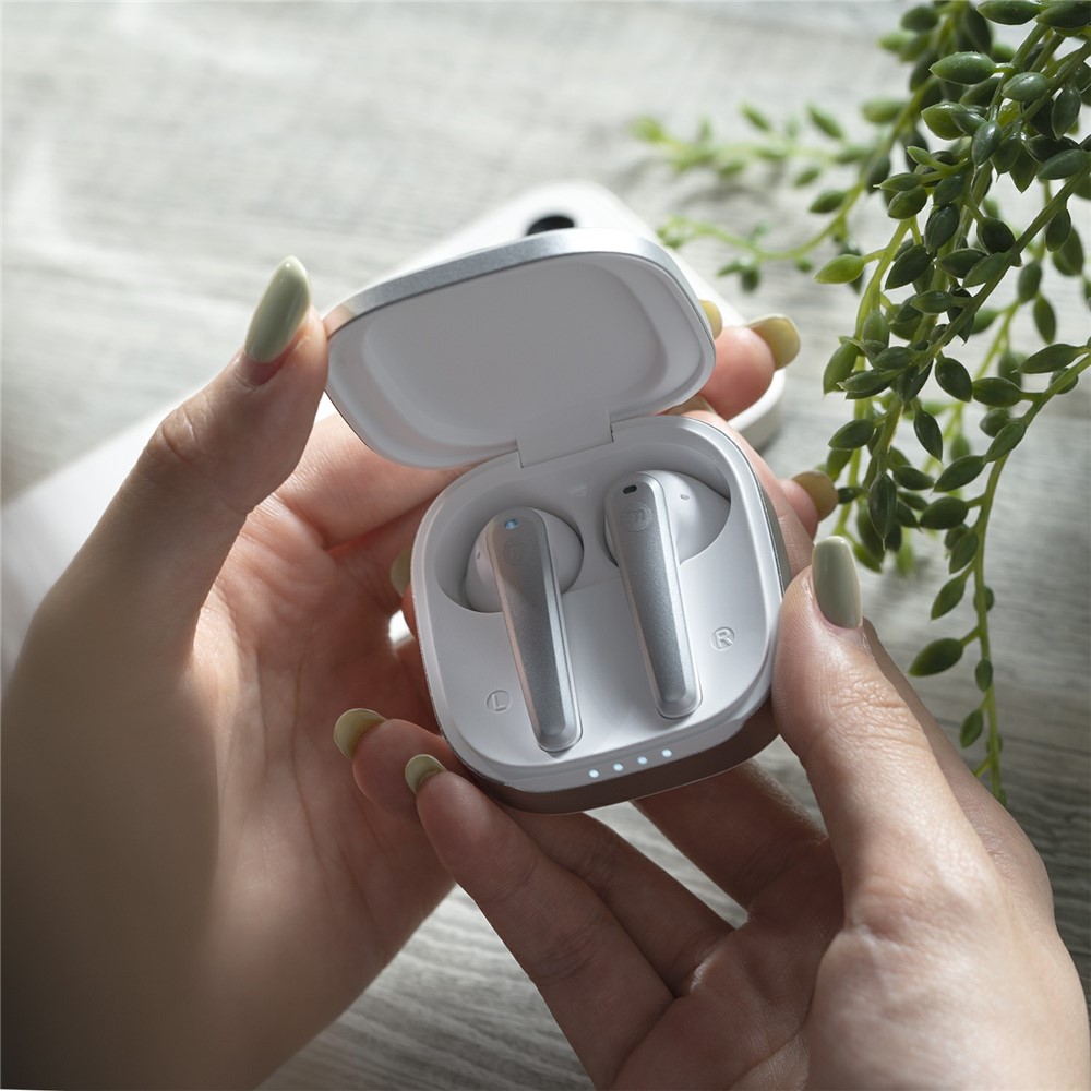 MOMAX SPARK Mini BT9 TWS Bluetooth 5.0 Earbud Noise Canceling Stereo Sound Headphone Earphone - Silver-9