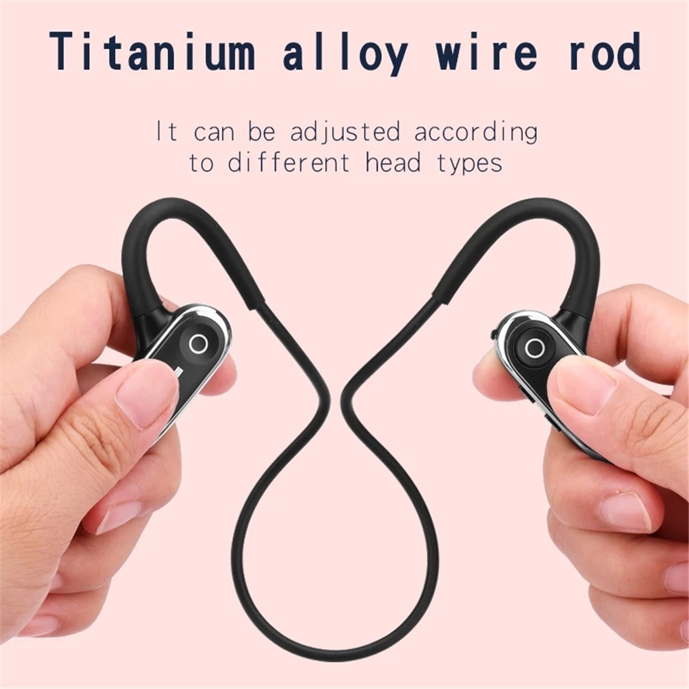 G68 Air Bone Conduction Wireless Bluetooth Headset IPX5 Waterproof Ear Hook Headphones Portable Lightweight Sports Earphones with Mic - Black-5