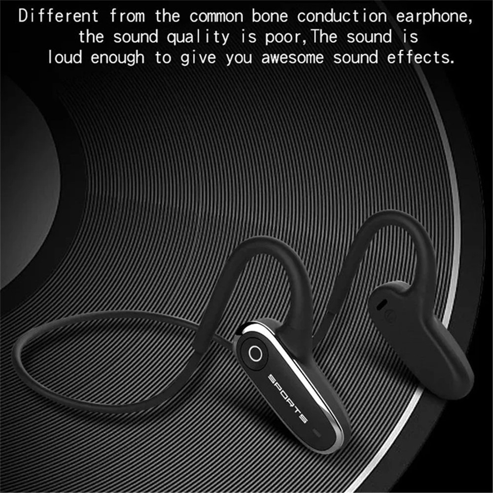 G68 Air Bone Conduction Wireless Bluetooth Headset IPX5 Waterproof Ear Hook Headphones Portable Lightweight Sports Earphones with Mic - Black-8