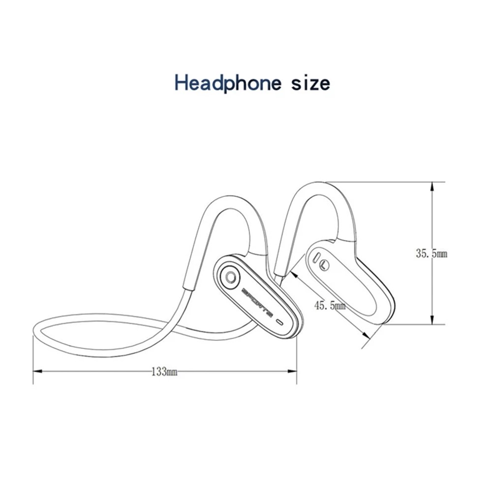 G68 Air Bone Conduction Wireless Bluetooth Headset IPX5 Waterproof Ear Hook Headphones Portable Lightweight Sports Earphones with Mic - Black-9