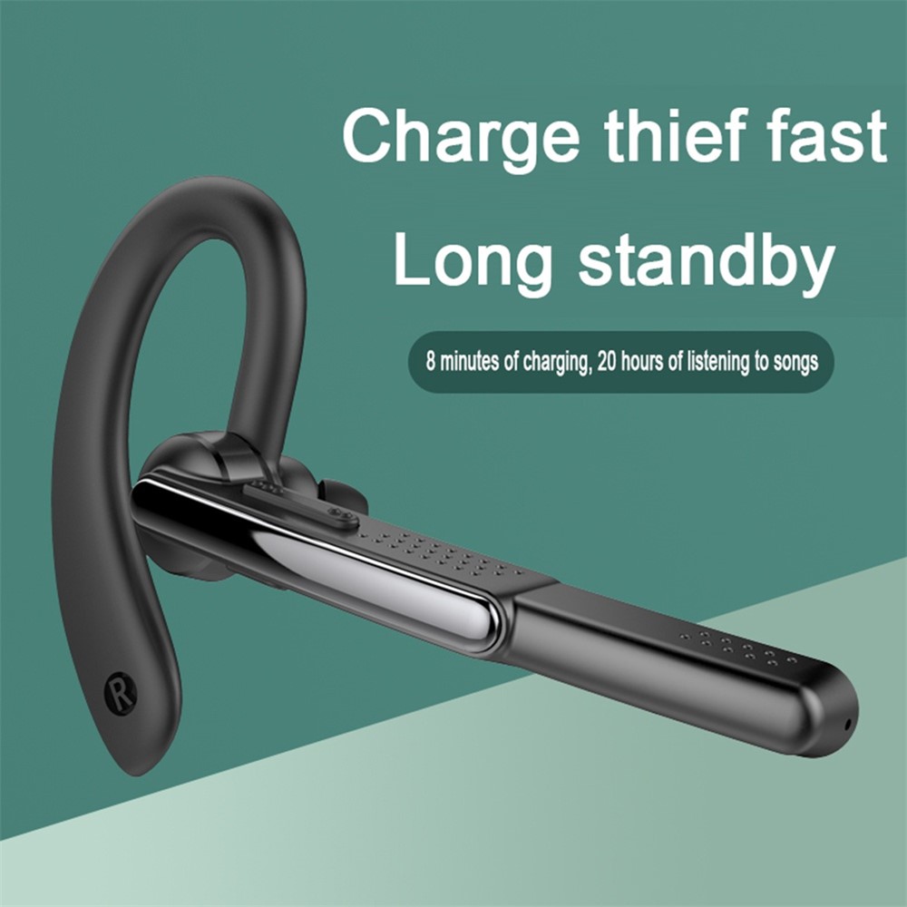 P40 Single Ear Wireless Bluetooth Headset 180-degree Rotating Business Noise Reduction Earphone Hands-free Headphone with Mic-6
