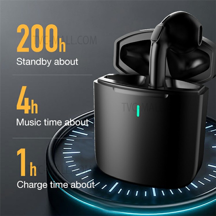 M11 Wireless Stereo Bluetooth Headset IPX5 Waterproof Earbuds BT 5.0 TWS Earbuds Low Power Consumption Earphones with Touch Control Type-C Charging Port - Black-7