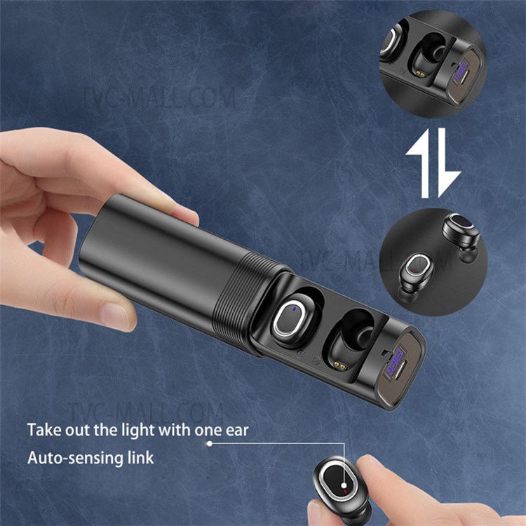 T&G Tg909 Mini Dual Channel Bluetooth Headset IPX4 Waterproof TWS In-Ear Earbuds Wireless Stereo Headset (CE) - Gold-3