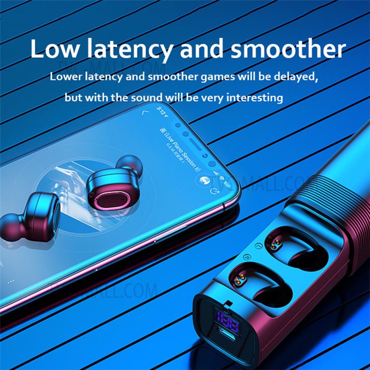 T&G Tg909 Mini Dual Channel Bluetooth Headset IPX4 Waterproof TWS In-Ear Earbuds Wireless Stereo Headset (CE) - Gold-6