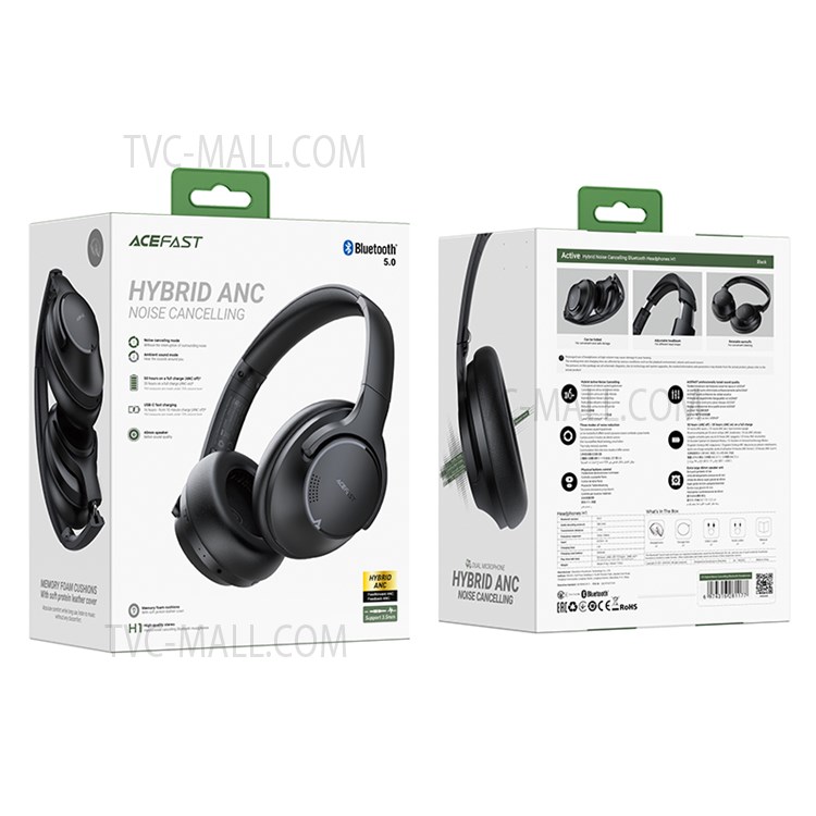 ACEFAST H1 Hybrid Active Noise Cancelling ANC Bluetooth Headphones Foldable Earphones-8