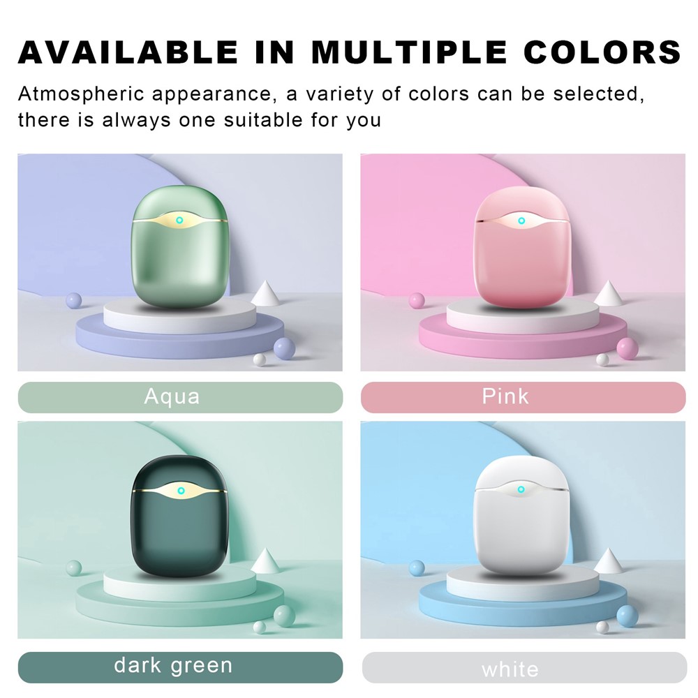 M18 TWS Bluetooth 5.0 Headset Binaural Stereo Wireless Earbuds IP3 Waterproof Sports Headphones Compatible with Mobile Phones/ Tablets/Laptops - Green-5