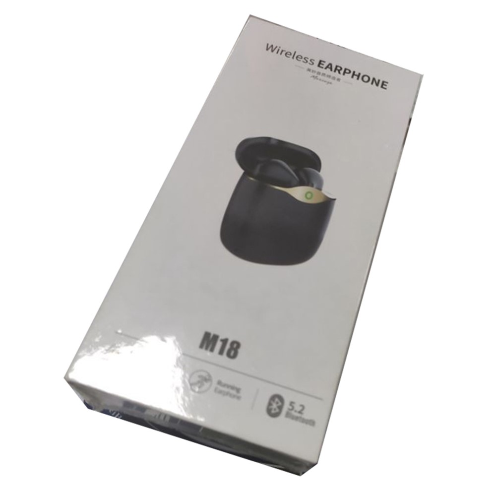 M18 TWS Bluetooth 5.0 Headset Binaural Stereo Wireless Earbuds IP3 Waterproof Sports Headphones Compatible with Mobile Phones/ Tablets/Laptops - Green-7