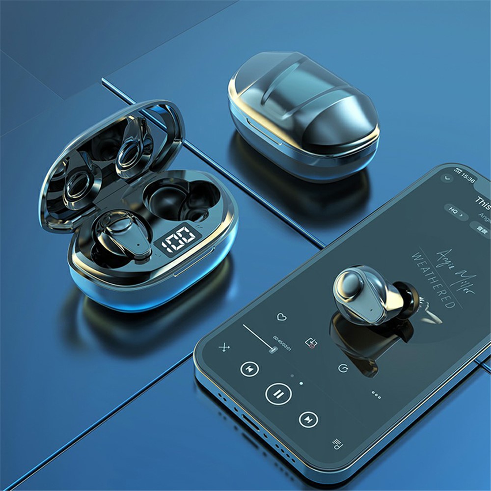 YH09 TWS Wireless Bluetooth Earphone Earbuds LED Digital Display Waterproof Noise Cancelling Music Game Sports Headset-11