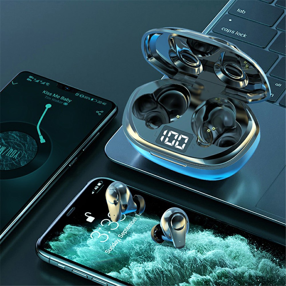 YH09 TWS Wireless Bluetooth Earphone Earbuds LED Digital Display Waterproof Noise Cancelling Music Game Sports Headset-14