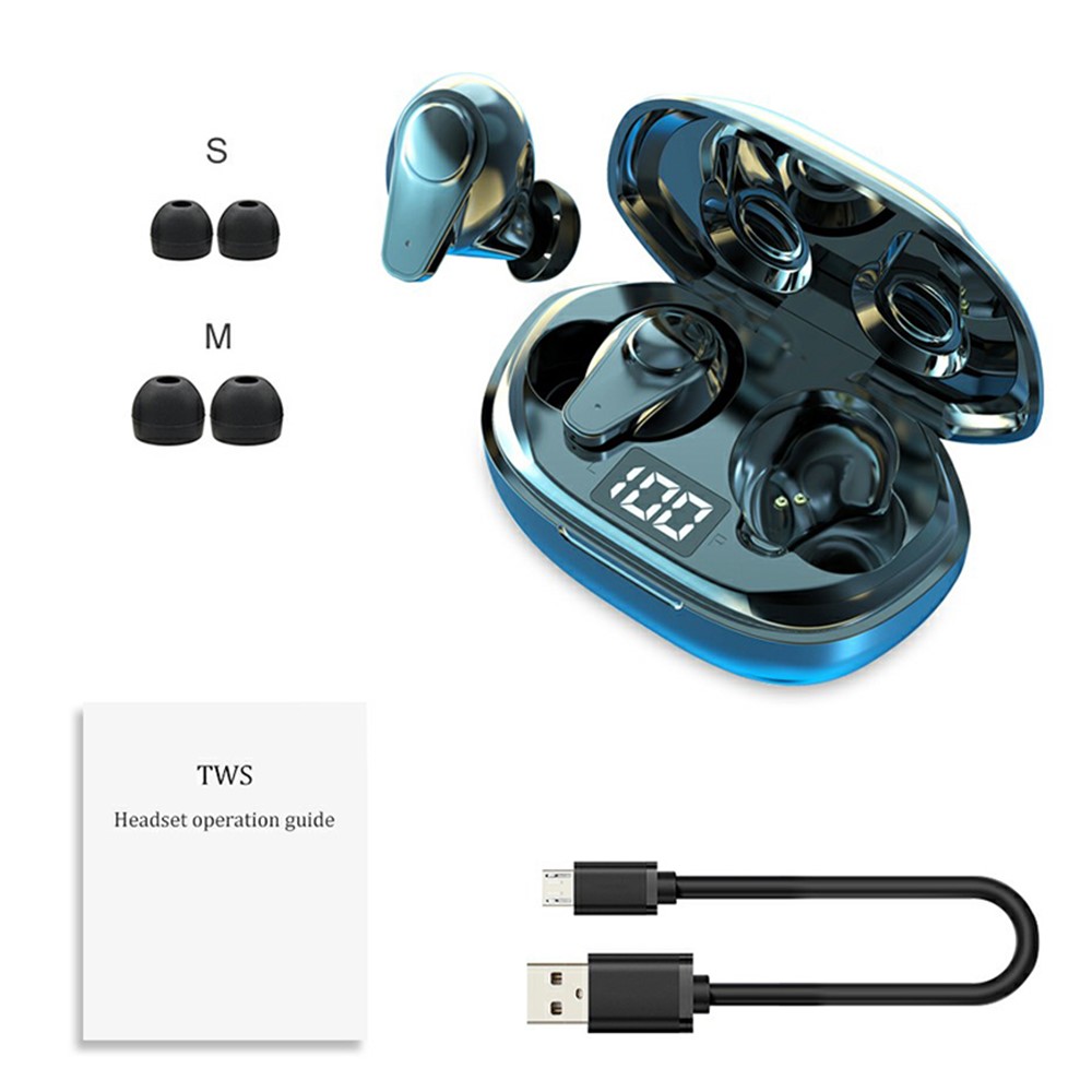 YH09 TWS Wireless Bluetooth Earphone Earbuds LED Digital Display Waterproof Noise Cancelling Music Game Sports Headset-16