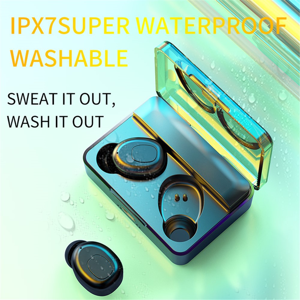 T10 TWS Wireless Bluetooth 5.0 Earphone Earbuds HiFi Stereo Music Mini Touch Waterproof Sports In-ear Headset - Black-3