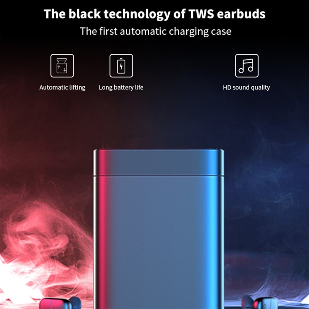 T6 TWS Wireless Bluetooth 5.0 Sports Earphone Earbuds Waterproof Stereo Music Calling Headset with Touch Control Charging Case-7