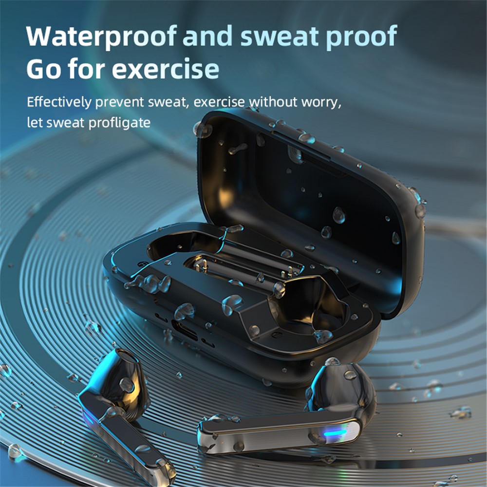 BQ02 Bluetooth Headset TWS Wireless Earbuds Portable Headphones HD Call Subwoofer Waterproof Sports Earphones for Watching Playing Games - Black-9