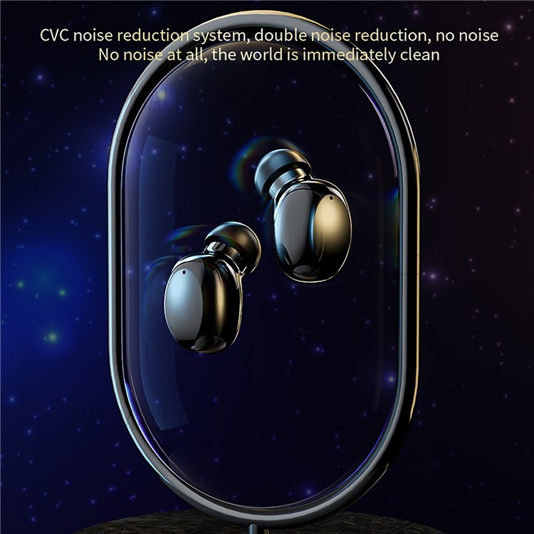 T3 Bluetooth Headset TWS Wireless Stereo Earphones Fingerprint Touch In-Ear Earbuds Mini Sports Dual-mic Headphones with LED Digital Display-7