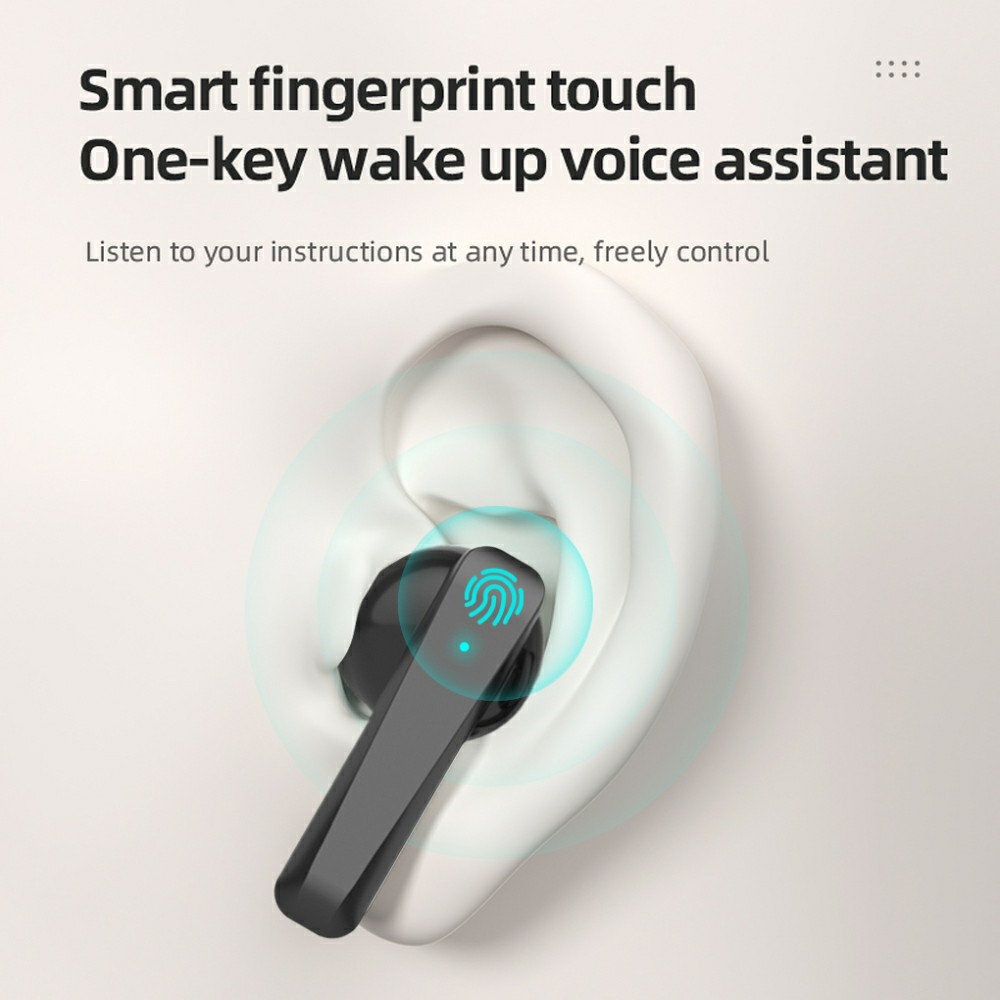 B13 TWS Bluetooth 5.0 Headset Wireless Earphone Stereo Touch Control Earbuds IPX5 Waterproof Sports Headphones with Microphone - Black-6