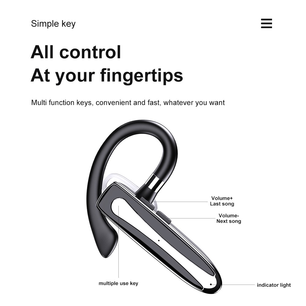 Wholesale YYK-530-1 Business Single Ear Bluetooth Earhook Headset ...