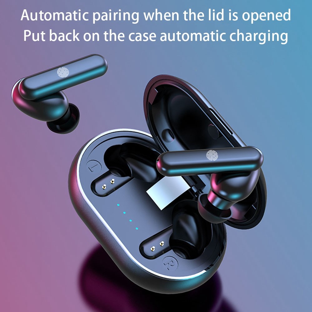 TWS-16 TWS Wireless Bluetooth 5.0 Low Latency Gaming Earphone In-ear Touch Stereo Music Headset (CE Certificated) - Black-4