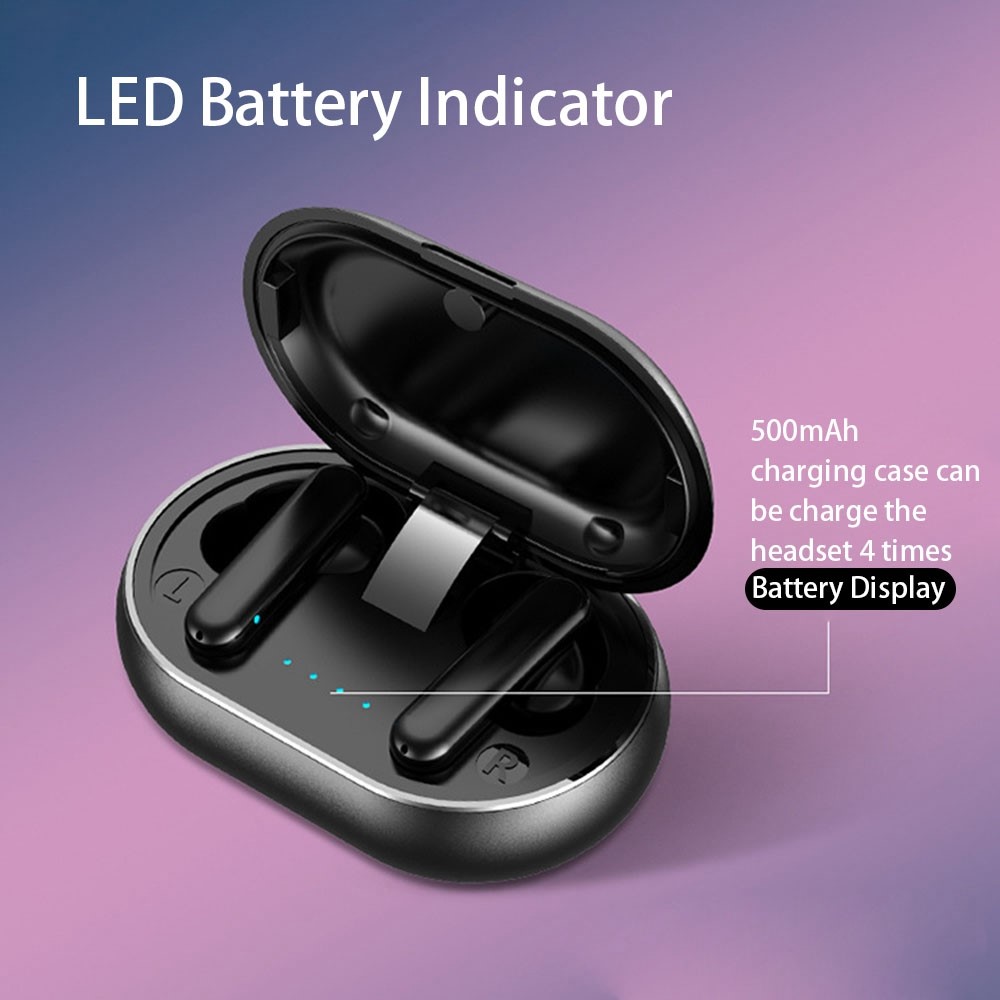 TWS-16 TWS Wireless Bluetooth 5.0 Low Latency Gaming Earphone In-ear Touch Stereo Music Headset (CE Certificated) - Black-5