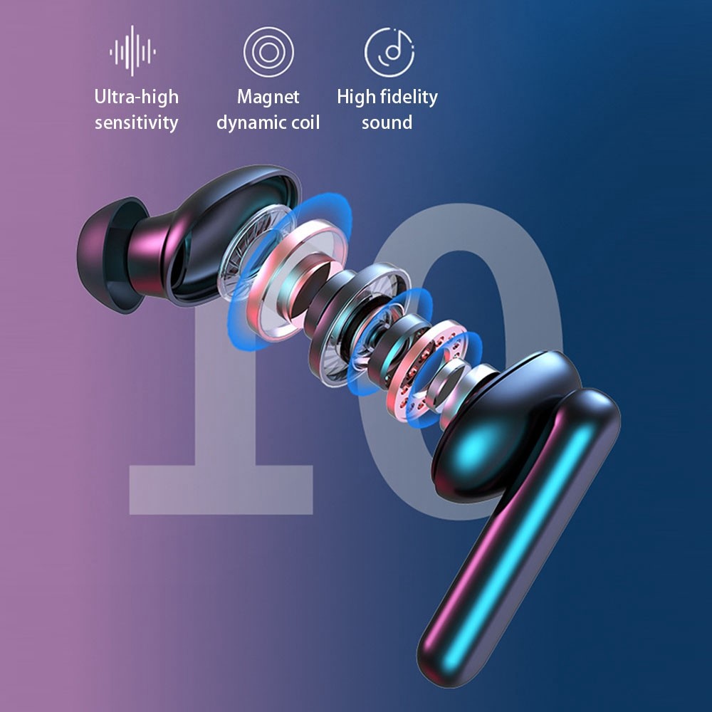 TWS-16 TWS Wireless Bluetooth 5.0 Low Latency Gaming Earphone In-ear Touch Stereo Music Headset (CE Certificated) - Black-7
